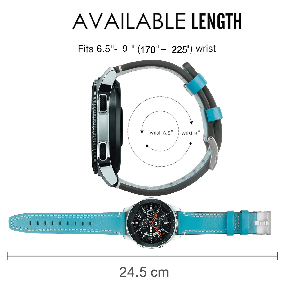 Кожаный ремешок huawei gt 2 для samsung gear sport S2 S3 Classic Frontier galaxy watch 46 мм ремешок 22 мм huami amazfit Bip мужские черные