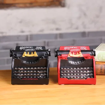 

Retro Typewriter Piggy Bank Model Display Props Craft Creative Gift c