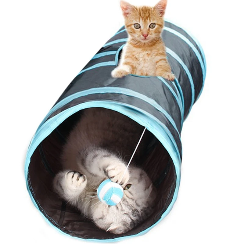Pet Cat Tunnel shape складной Pet Cat Животное Играть звук интерактивные игрушки, используемые для скрытия, охоты и отдыха-ABUX