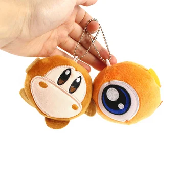 

7cm Cute Mini Kirby Plush Keychains Soft Stuffed Cartoon Animals Doll Pendants Kids Toys