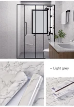  Sevenland Self Adhesive Waterproof Marble Pattern Kitchen Cupboard Cabinet PVC Wallpaper Wall Sticker Home Decor 