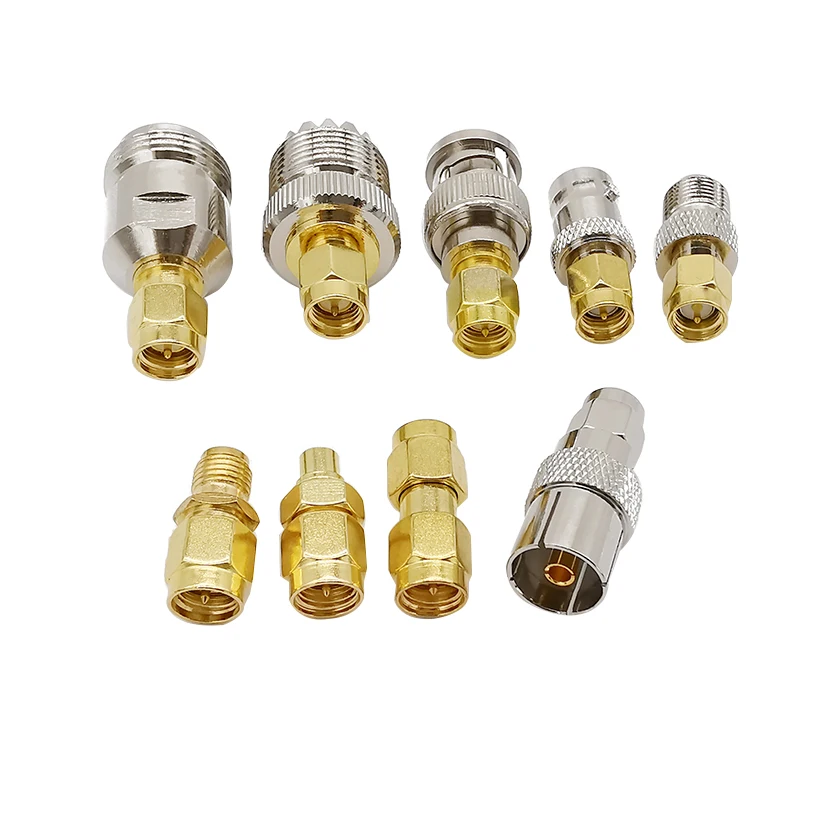 9 шт./компл. гнездовой адаптер SMA в MCX/SMB/UHF/TV/BNC/N/F|Соединители| |