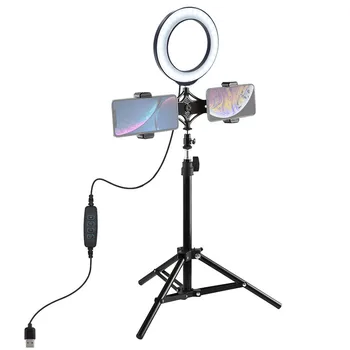 

USB 3 Modes LED Ring Light With Stand Tripods For Makeup Video Live Studio Photography Selfie Ring Light