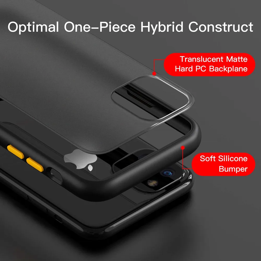 Роскошный Матовый Прозрачный армированный чехол для телефона для iphone X, XR, XS, 11 Pro, MAX, 7, 8, 6 S, 6 Plus, Гибридный ТПУ+ ПК Противоударный защитный чехол
