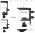 C-clamp Desktop Light Stand 360 Градусов Поворотная Шаровая Головка Регулируемый Алюминиевый Держатель с RGB LED Video Ring Light