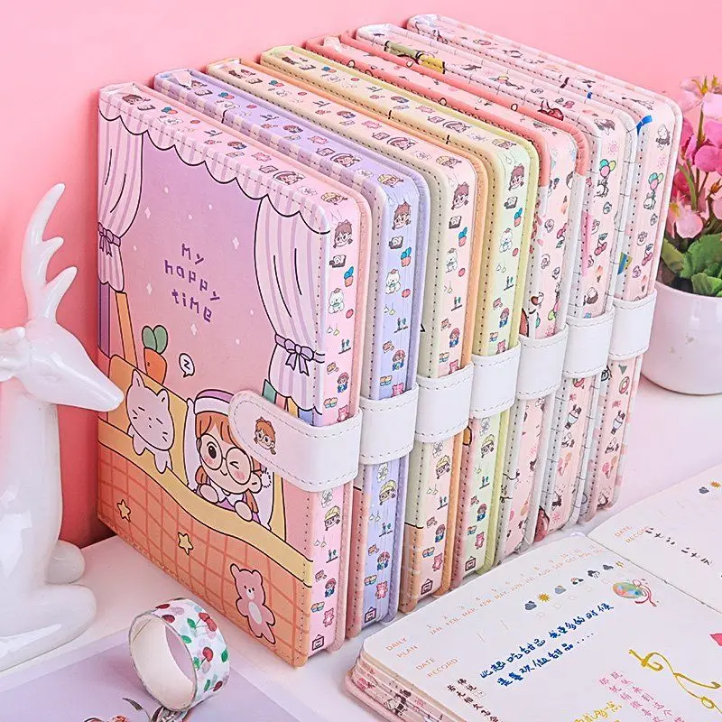 A5 Korea Stationery Kawaii Notebook Creative Cute Hand Book Girl Heart  Diary Girl Hand Book Child Gift Weekly Planning Program - AliExpress