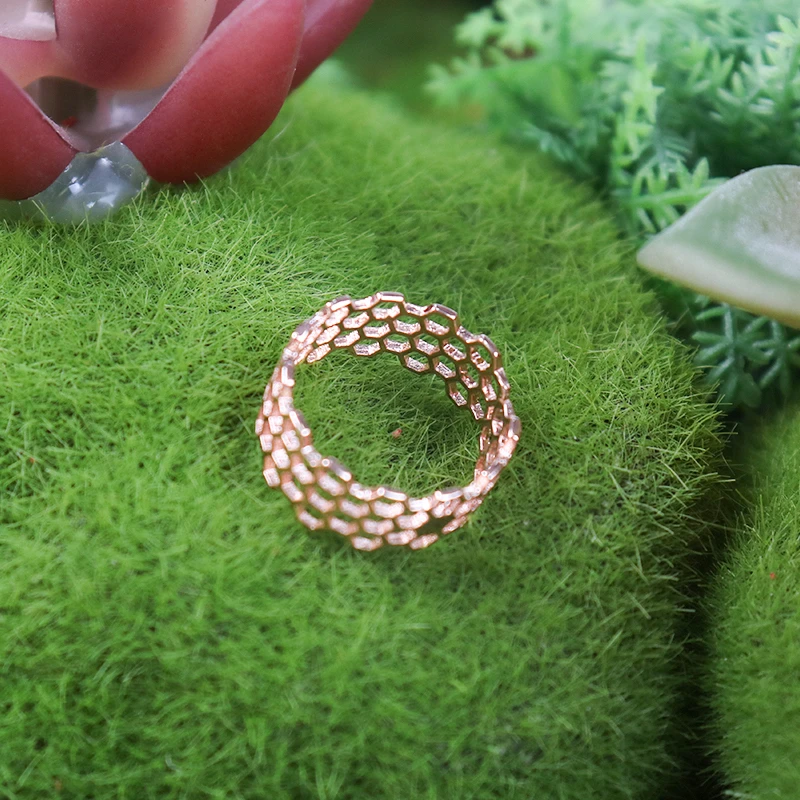 Romantic Women Ring Adjustable Size Honeycomb Shope Engagement Birthday Gift For Lover | Украшения и аксессуары