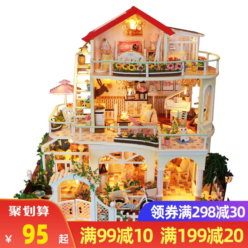 

DIY Hand-made Cabin Assembly Have Model Villa Forever Men And Women Wooden Toys Creative Birthday Gift