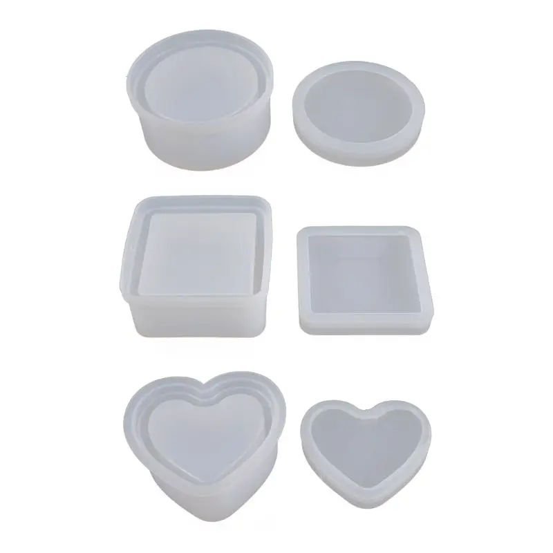 

DIY Crystal Epoxy Resin Mold Silicone Storage Box Mould Handmade Crafts Tool