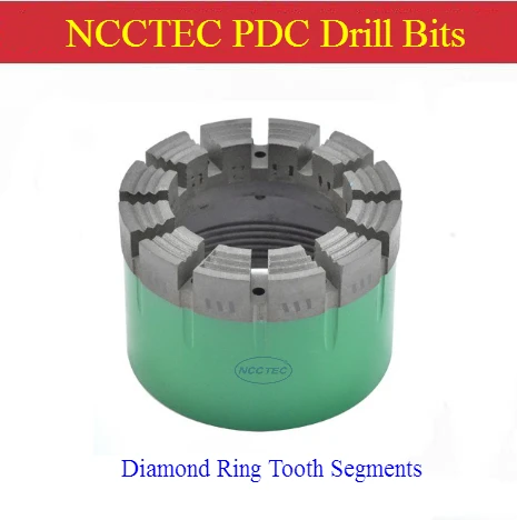 

[Ring Tooth Segments] 75-150mm 3''- 6'' inches Diamond PDC Geology Core Drill Bits for granite flint Rock sandstone Exploration