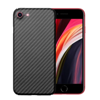 

for iPhone SE 2020 Case Cover Luxury Slim Hard Matte Carbon Fiber Protective Armor Back Cover for iPhone 8 7 SE 2 Phone Case