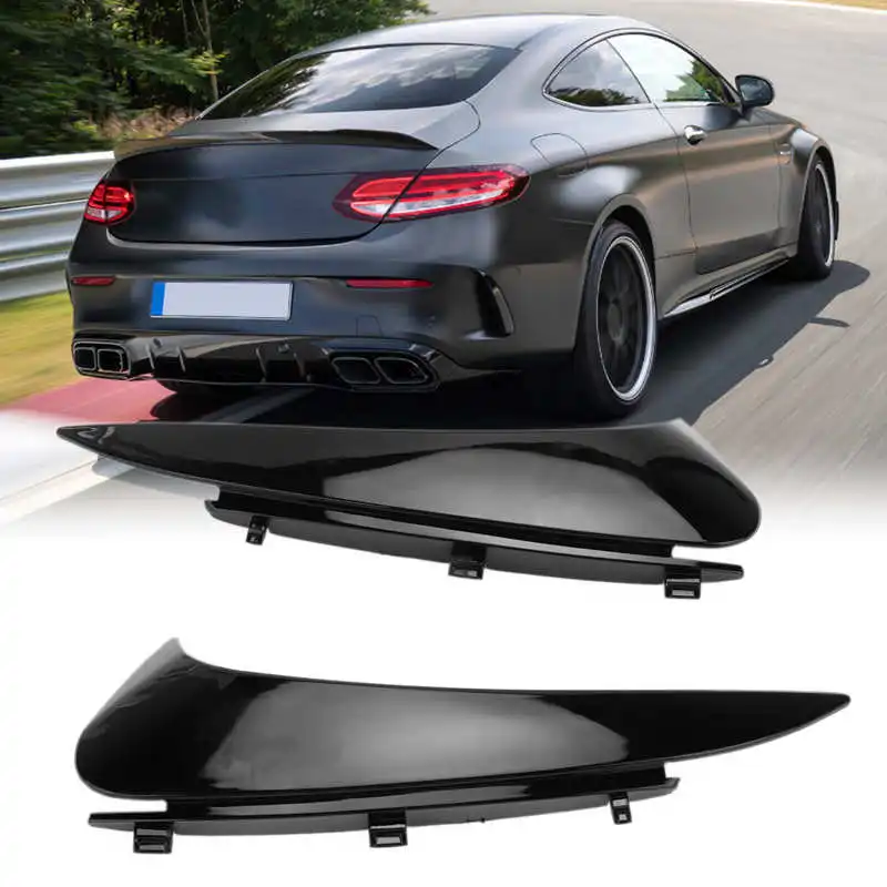 Garnitures D'Aération Pare-chocs Arrière - Pour Mercedes Classe C C205 Coupé AMG-Line/C43 2015-2018 - Noir Brillant