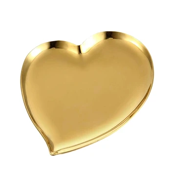 

Stainless Steel Towel Trays, Heart Shape Jewelry Bowl Dish, Muti-Function Cosmetic Organizer Towel Trays for Trinket Ring, Candy