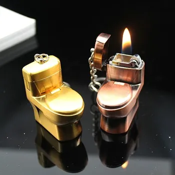

Hot Selling Explosive Creative Toilet Lipstick Baby Bottle Variety Inflatable Net Red Lighter Keychain Lights Cigarette Fire