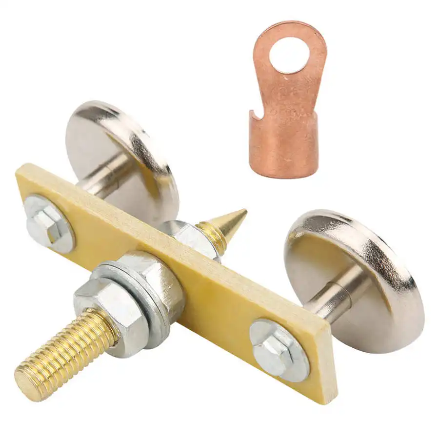 Welding Magnet Head Machine Tool Fix Ground Clamp 65 x 10mm With Brass Tail For Mechanical Maintenance
