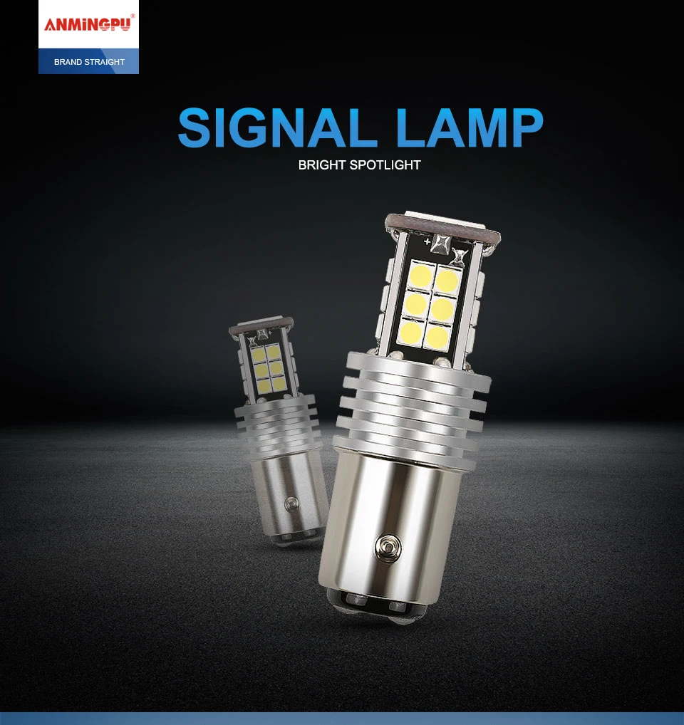 ANMINGPU 2x сигнальные лампы 1157 светодиодный лампы P21/5 Вт R5W 3030SMD P21W светодиодный BA15S 1156 BAU15S PY21W сигнала поворота Стоп-сигнал Автомобильные светодиодные лампы для фар