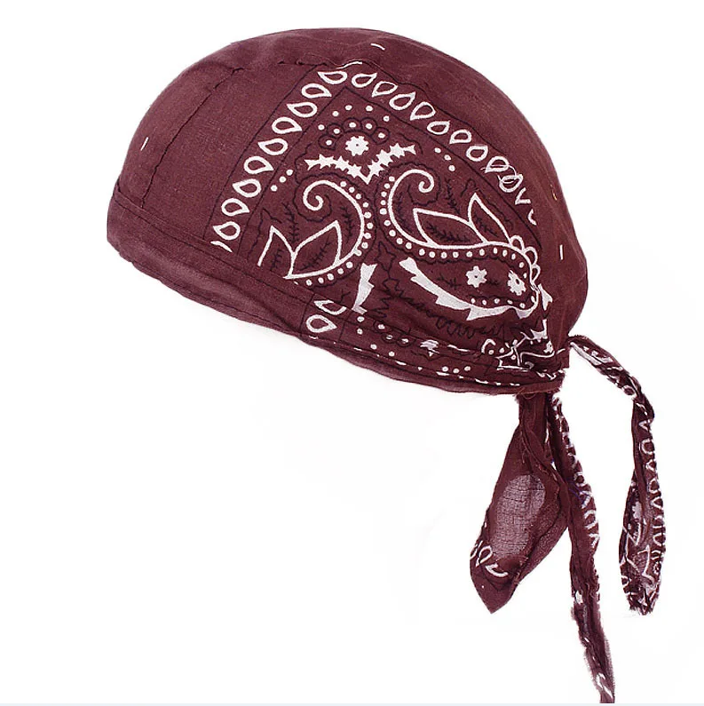 Крутая Кепка унисекс из хлопка с черепами Байкерская узором пейсли durag do rag