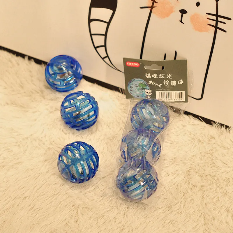 [MPK Store] шарик для котов, три упаковки, светящийся Забавный шар для кошек, яркий бликовый Колокольчик для котенка