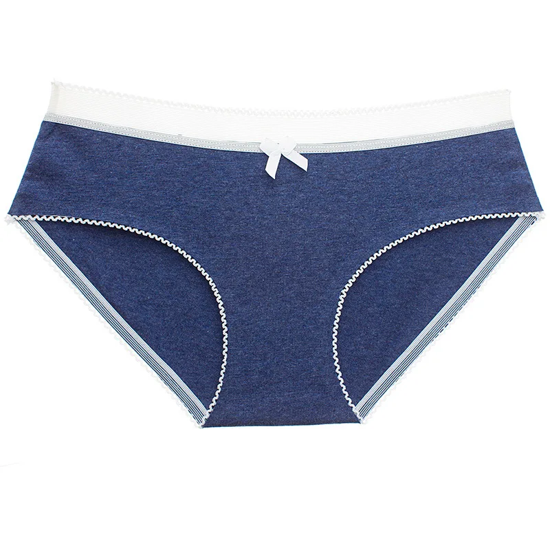 Трусики женские хлопковые однотонные с бантом | Женская одежда