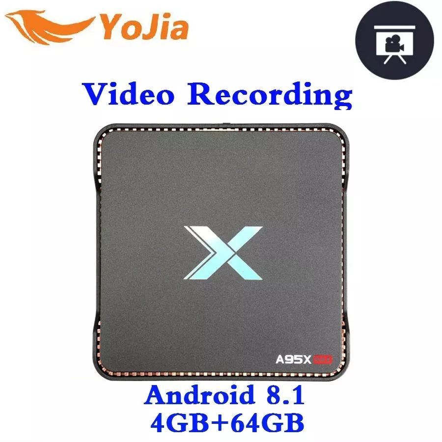4GB RAM 64GB ROM Video Recording TV Box Android 8.1 A95X MAX Amlogic S905X2 QuadCore 2.4G&5GHz Dual