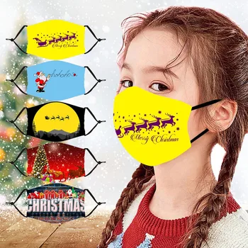

Mascarilla Kids Mask Christmas Print Mouth Masks For Face Masks Washable Mask Kids Face Mask For Kids Mouth Caps Washable