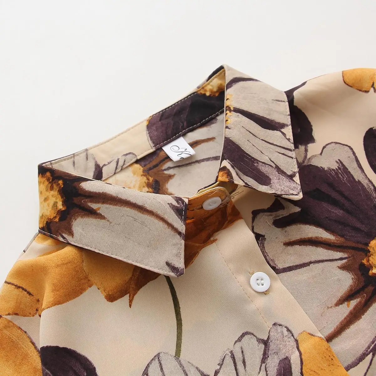 2020 Summer Hawaii Floral Shirts Women Blouses Long Sleeve Shirt Camisas Femininas Female Tops Fashion Shirt Blusas Mujer