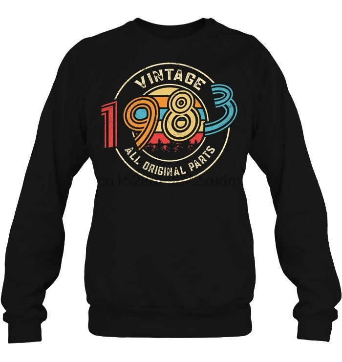 Men Hoodie Vintage 1983 All Driginal Parts Women Streetwear |