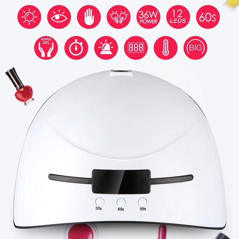 36 W USB LED Pro Nail Polish Dryer UV Gel Acrylic Manicure Timer Lamp Tools | Красота и здоровье