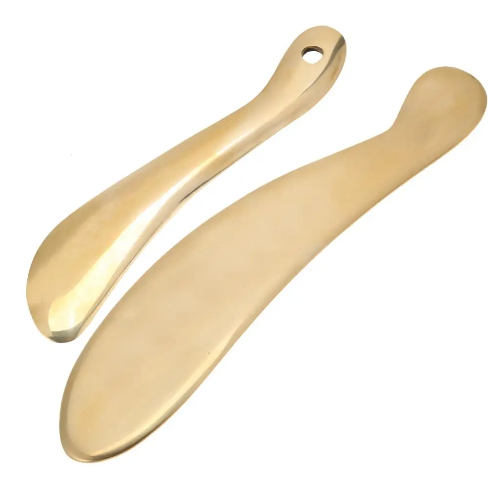 Медицинский медный Gua Sha Guasha скребки акупунктурный массаж нержавеющая сталь металлическая пластина массажер для тела терапия инструмент L и S