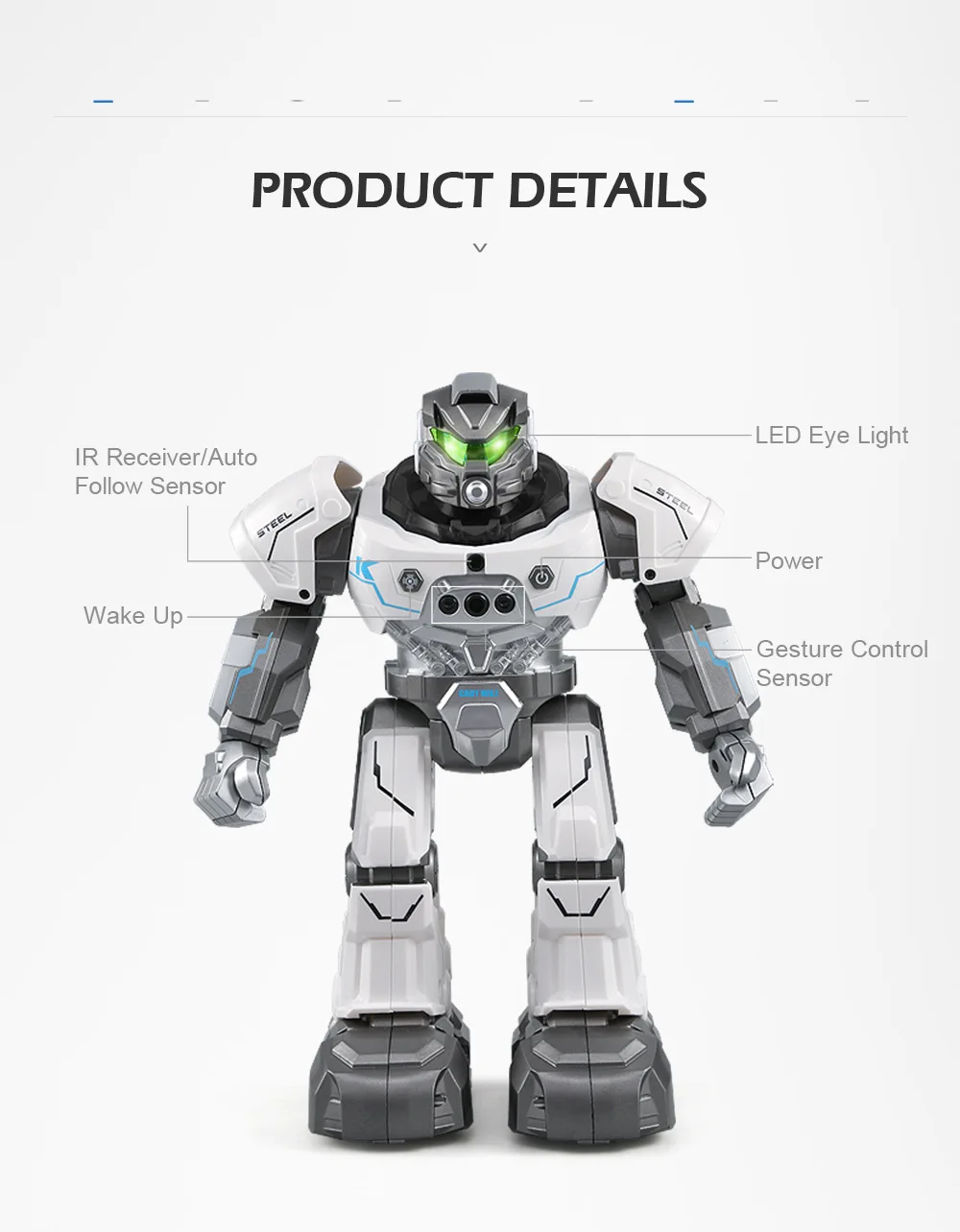 Jjrc R5 умный пульт дистанционного управления робот игрушка часы жесты инфракрасный пение танцы голосовое зондирование следуйте