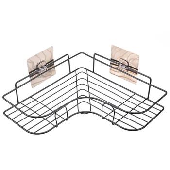 

Bathroom Corner Shelf Punch-Free Shower Shampoo Soap Cosmetic Shelves Kitchen Storage Organizer Rack Holder