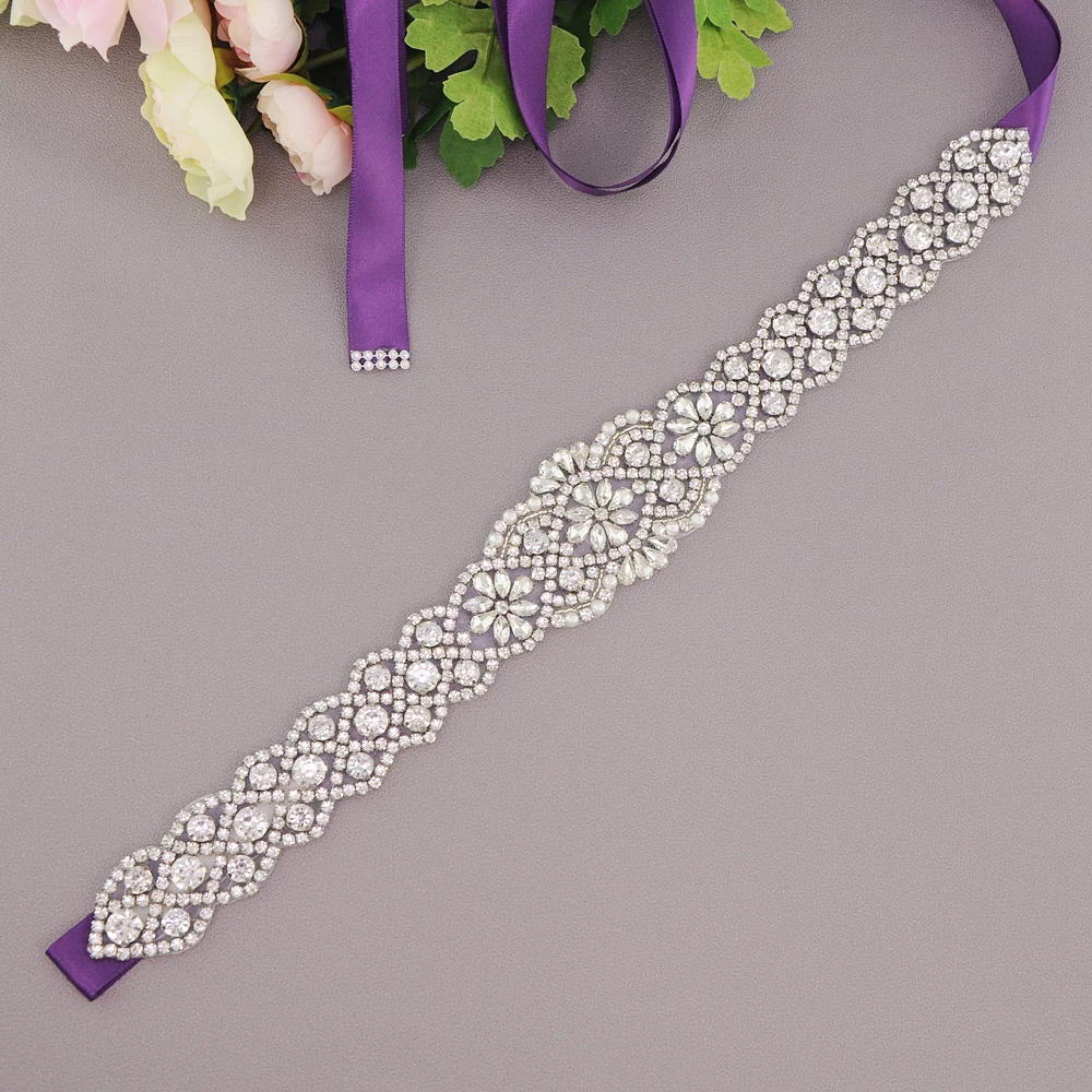 S161C свадебные пояса - Цвет: purple