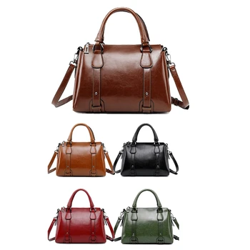 

Female Retro Casual Handbag Women's Designer Leather Lady Shoulder