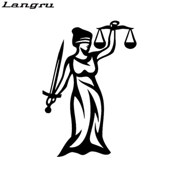 

Langru 10.2cm*14.7cm Law Statue Of Justice Vinyl Car Decals Stickers Car Accessories Jdm