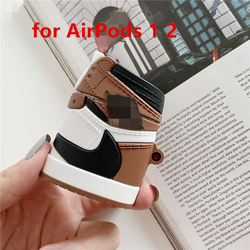 Креативный 3D AJ1 Баскетбольная обувь силиконовый чехол Брелок для Apple Airpods 1 2 беспроводной Bluetooth чехол для наушников Аксессуары - Цвет: for AirPods 1 2