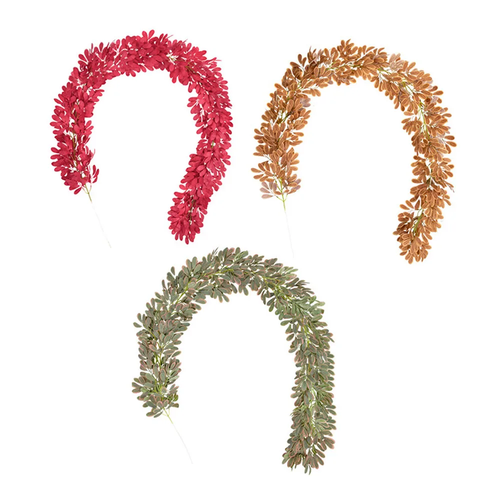 

Artificial Ivy Leaf Eucalyptus Peanut Leaves Home Decor Wedding Shopping Mall Decoration Plants Plastic Green Long Vine