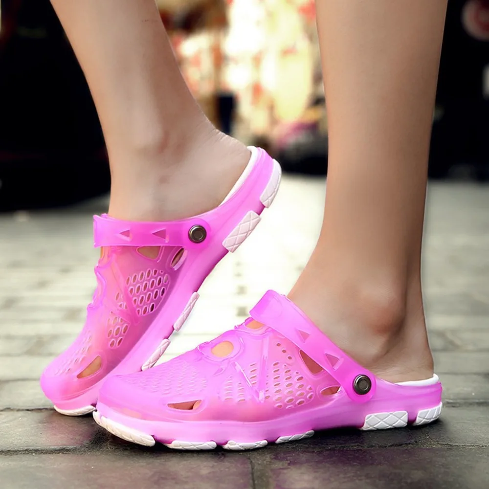 Summer Flat Beach Sandals Hole Sandals Extra Large Couple Shoes Fat Feet Wide Feet Fat With Sandals And Slippers