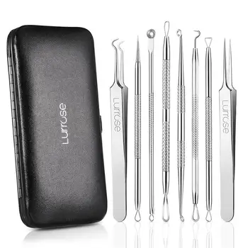 

8PCS Blackhead Remover Facial Care Tool Acne Removal Extractor Tool Set For Blemishes Whiteheads Pimples With Case US Shipping