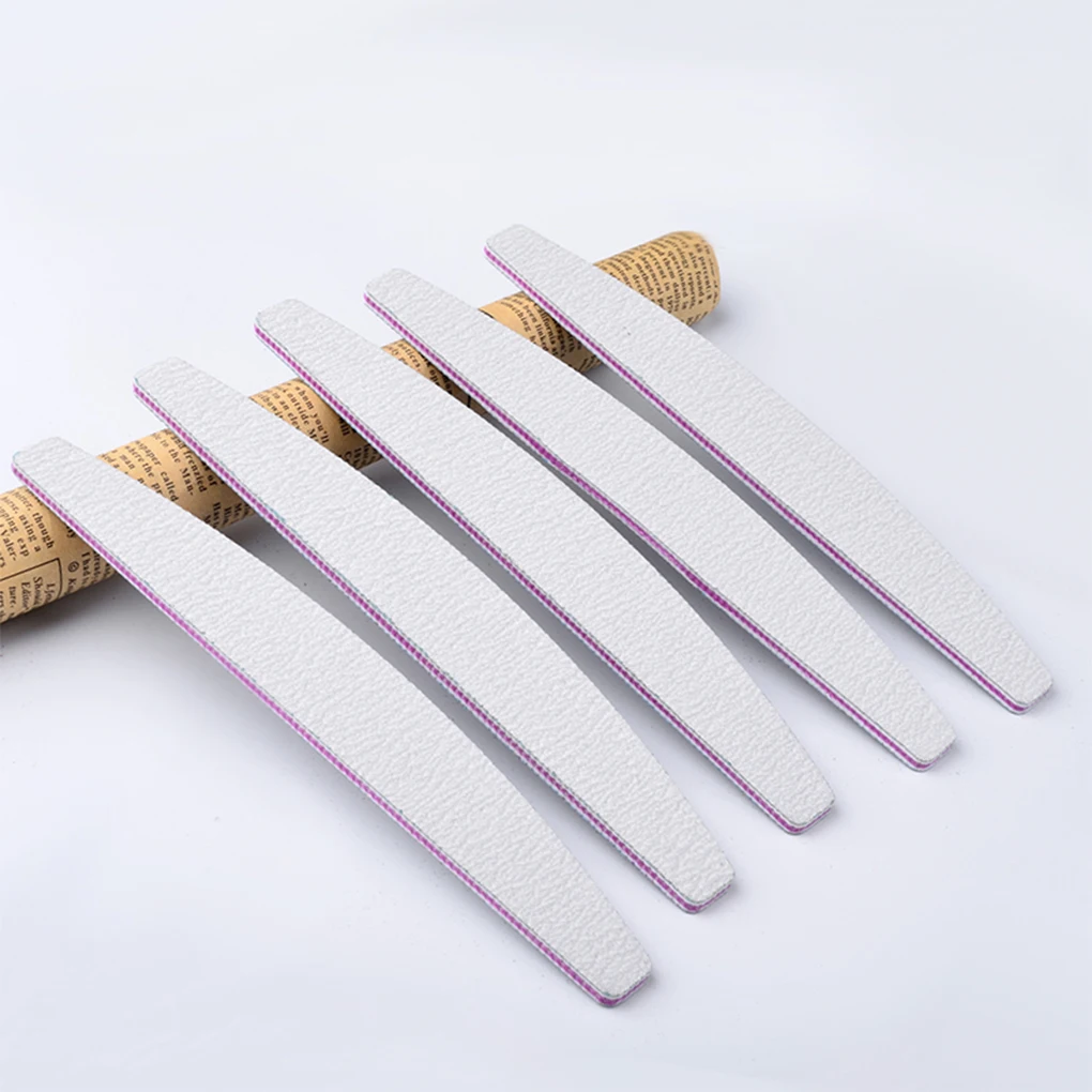 5 шт. набор полированных пилок для ногтей, полулунная шлифовальная маникюрная пилочка для ногтей, инструменты для дизайна ногтей