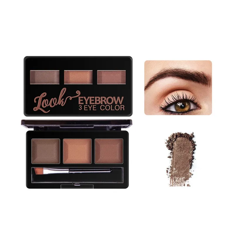 

NEW 3 Color Shimmer Pigmented Eyebrow Powder Makeup Palette Long-lasting Waterproof The shadow Pallete Pigment Cosmetics