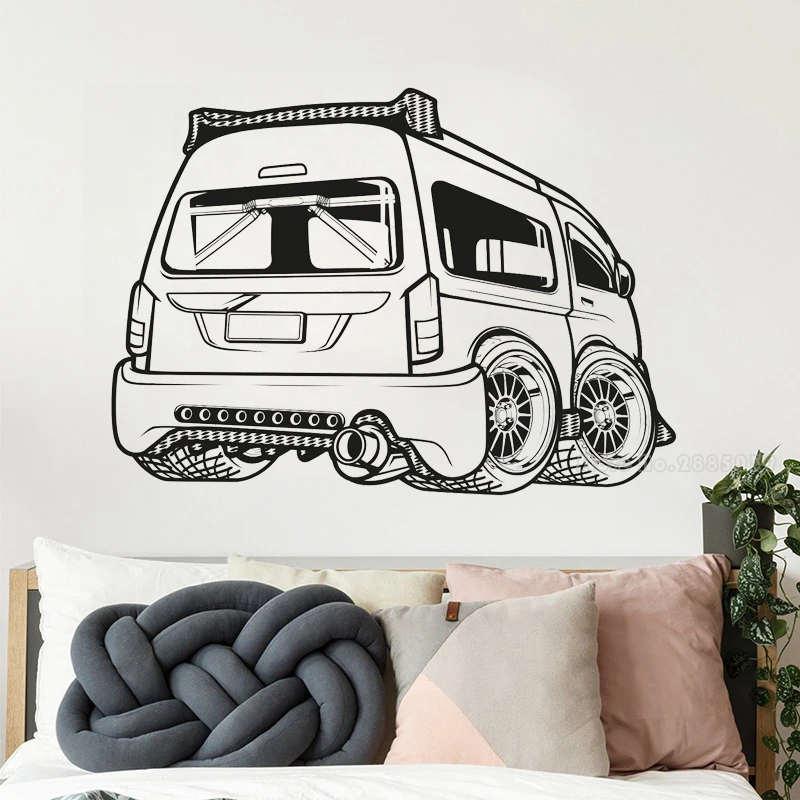 

Camper наклейки на стену туристический автобус дизайн Виниловая пленка для оклеивания автомобилей, наклейка для настенная для домашнего интерьера Искусство Плакат съемный фотообои, украшение для комнаты LL2310