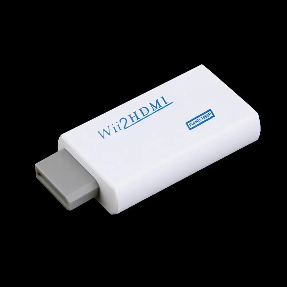  Bianco di Plastica per Wii a Hdmi Wii2HDMI Adattatore Converter Full Hd 1080P Uscita Upscaling 3.5 