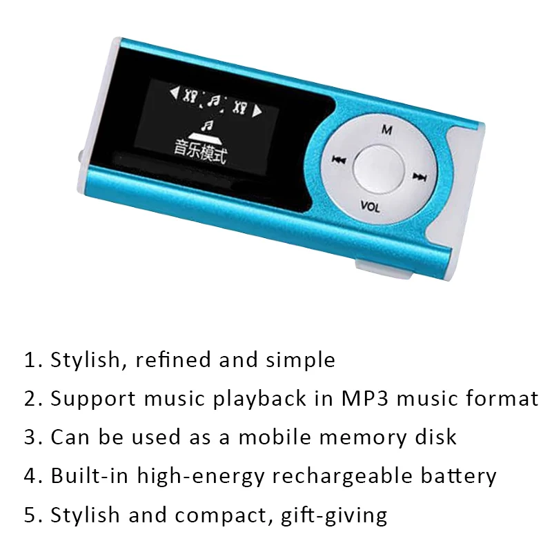 MP3 плеер портативный Walkman экран USB мини клип Электронный Спортивный Поддержка TF