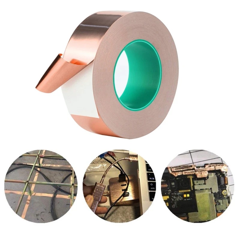 Transparant Kruipen Beschuldigingen Dual Geleidende Lijm Copper Foil Tape voor EMI Afscherming Glas In Lood  Solderen Elektrische Reparaties Slug Repellent|Tape| - AliExpress
