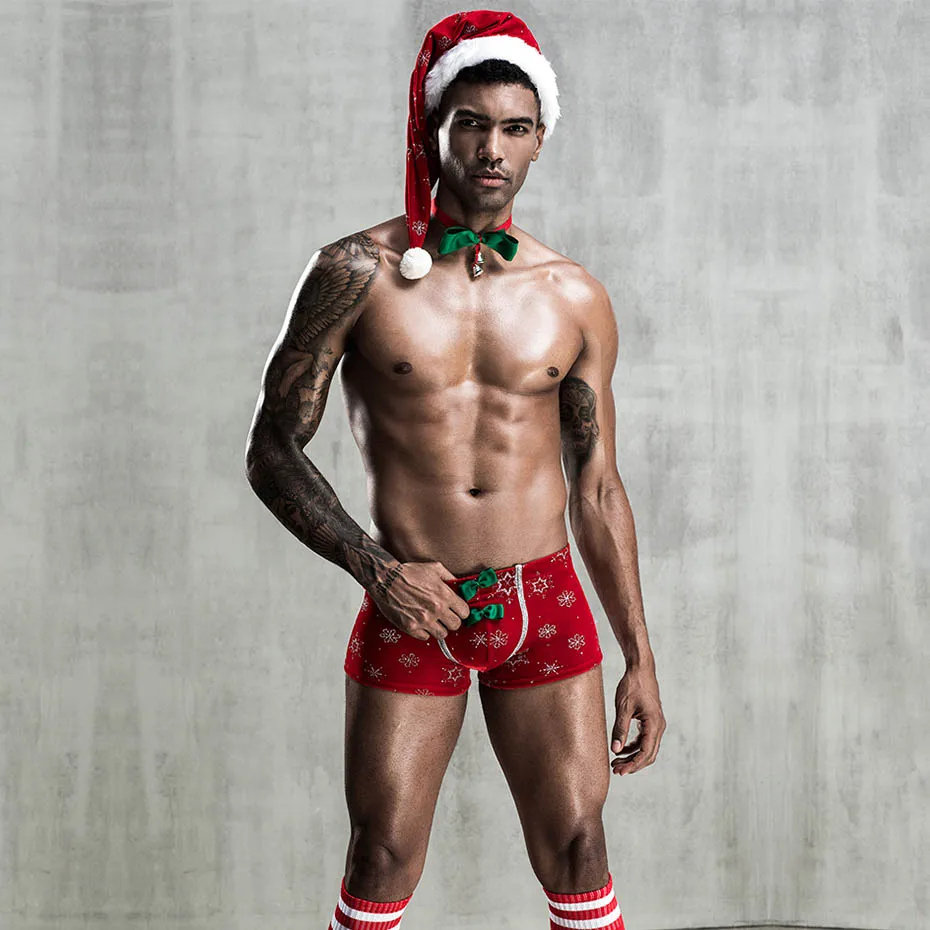 JSY пикантные Для Мужчин's Боди женское белье Рождество Косплэй пикантная обувь