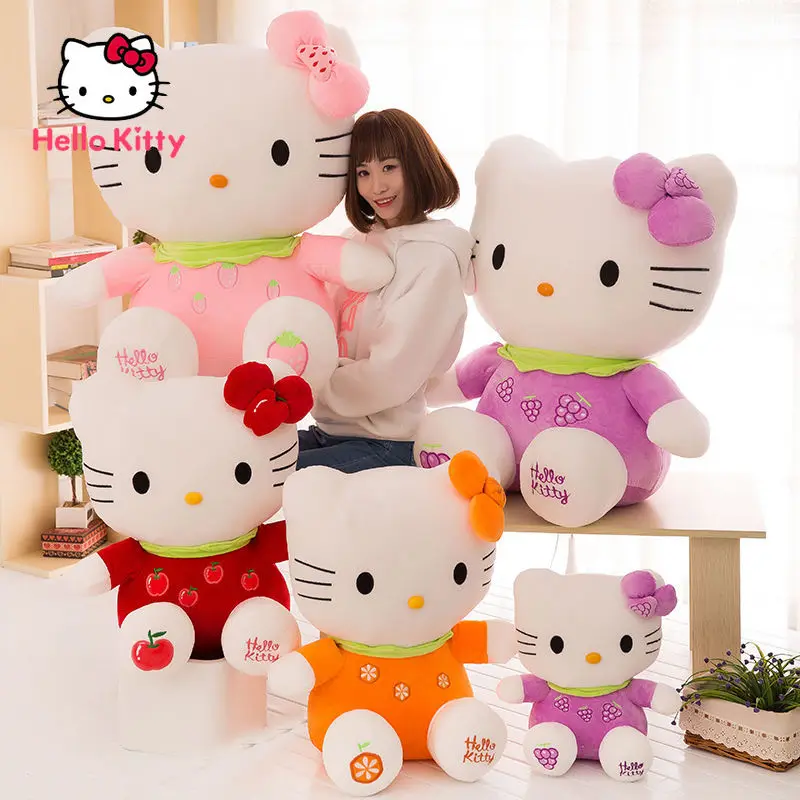 

Hello Kitty Fashion Cartoon Baby Birthday Gift Simple Cute Doll Girl Pillow Plush Toy Home Decoration
