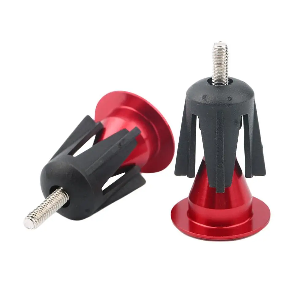 wake Road Bike Bicycle Aluminum Handlebar Grips Handle Bar Cap End Plugs Part Handlebar Accessory Durable Metal - Цвет: red