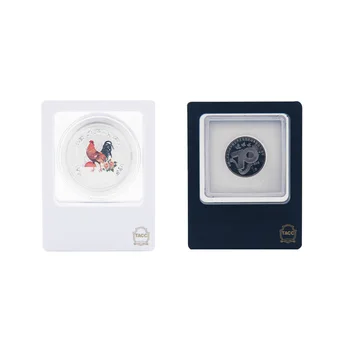 

2pcs Creative Stamp Organizer Tray Coin Storage Box Delicate Coin Display Case Adorable Collectibles Coins Square Box