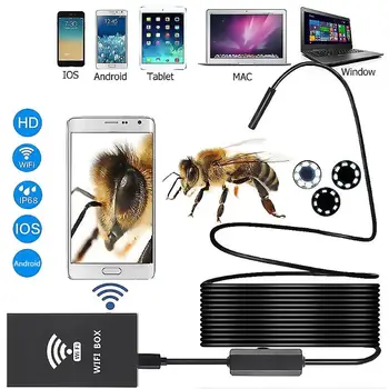 

IP68 Waterproof F140 WiFi Endoscope HD 1200P 8 LED 8mm Lens Industrial Borescope Camera Support Computer for iOS Android Windows