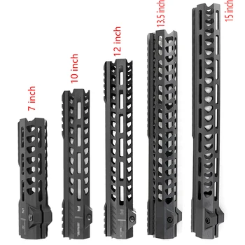 Tactical Free Float MLOK Handguard Picatinny Rail Square Mouth for AR Series Gun Types for Hunting Handguards
